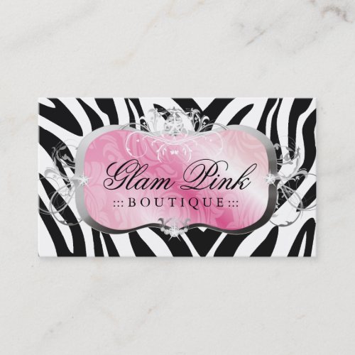 311 Lavish Pink Platter Zebra { Update } Business Card Templates