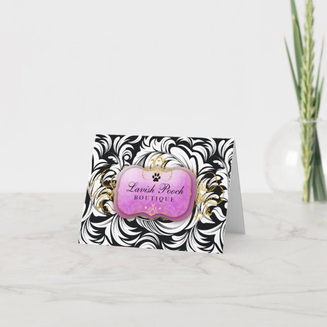 311-Lavish Pooch | Purple Thank You Card (Front)