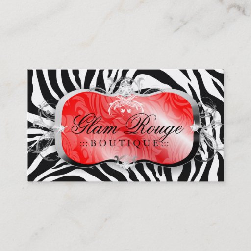 Customizable 311 Lavish Rouge Platter Silver Business Cards