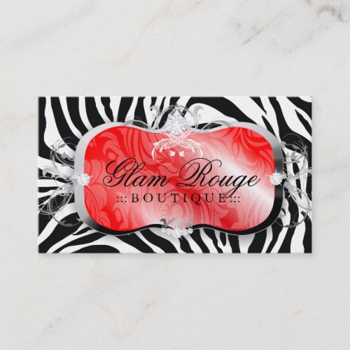 311 Lavish Rouge Platter | Silver Business Card Template