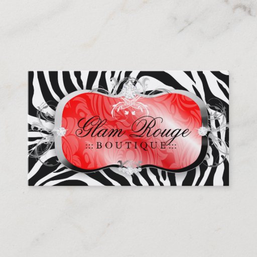 Customizable 311 Lavish Rouge Platter | Silver Business Card Template
