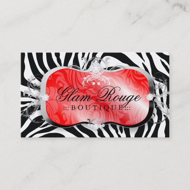 311 Lavish Rouge Platter | Silver Business Card (Front)