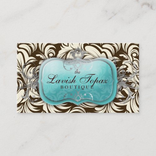 311 Lavish Topaz Brown &amp; Cream Business Card Templates
