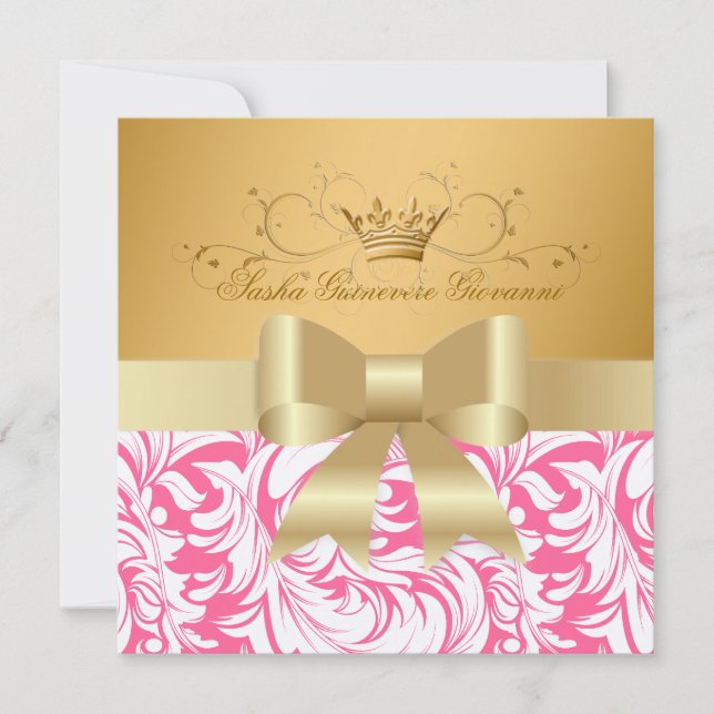 311-Lavishly Golden | Baby Shower Invitation (Front)