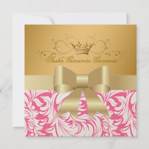 311-Lavishly Golden | Baby Shower Custom Invite