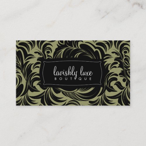 311 Lavishly Lainey Black &amp; Sage Business Card