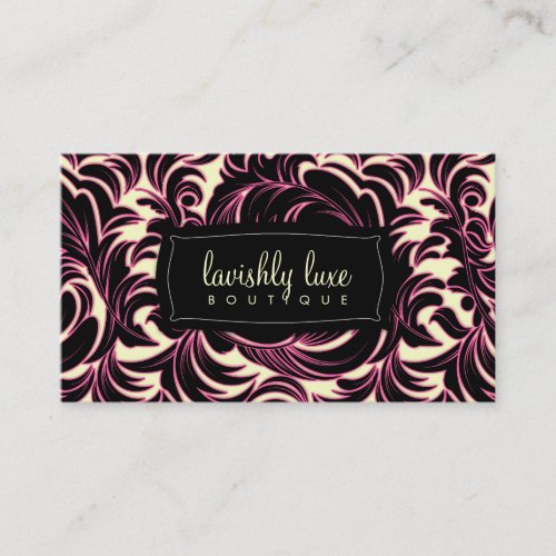 311 Lavishly Lainey Pink Trace Cream Business Card