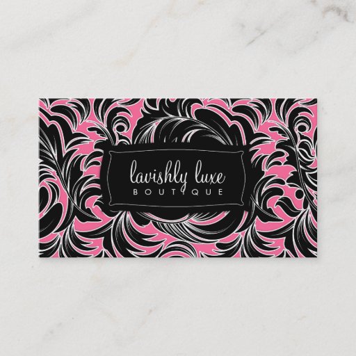 Customizable 311 Lavishly Lainey White Trim B Gum Business Card