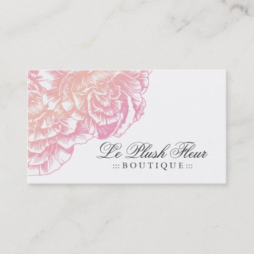 Customizable 311-Le Plush Fleur - Creamy Pink Business Cards