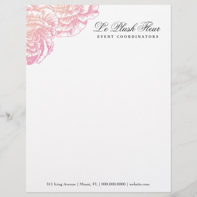 311-Le Plush Fleur - Creamy Pink Letterhead (Front)
