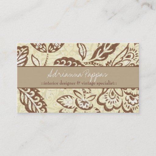 Customizable 311 LEMON FLORAL VINTAGE BUSINESS CARDS