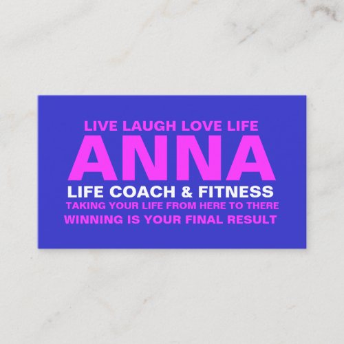 311 Life Coach Trainer Etc. Business Cards