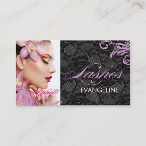 311 Lilac &amp; Lace Lashes By Business Card