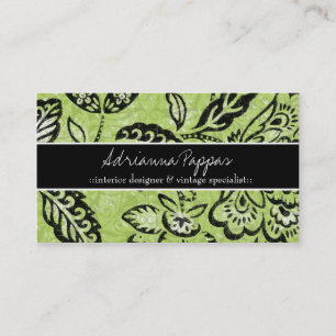 311 LIME FLORAL VINTAGE BUSINESS CARD