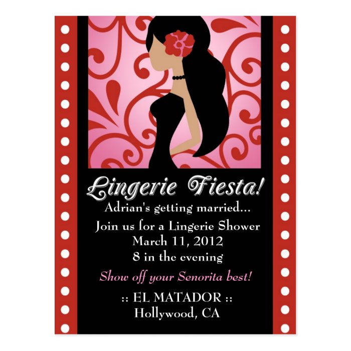 311 LINGERIE FIESTA INVITATION POSTCARDS