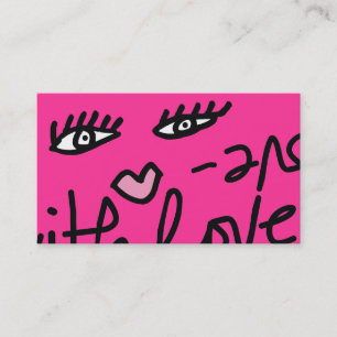 311 Lip Service With Love Customizable Hot Pink Business Card