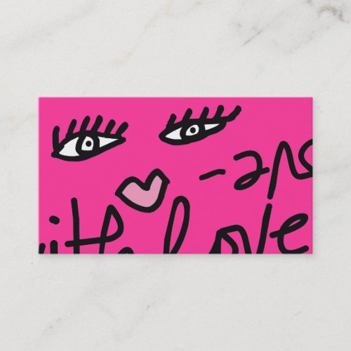 311 Lip Service With Love Customizable Hot Pink Business Cards