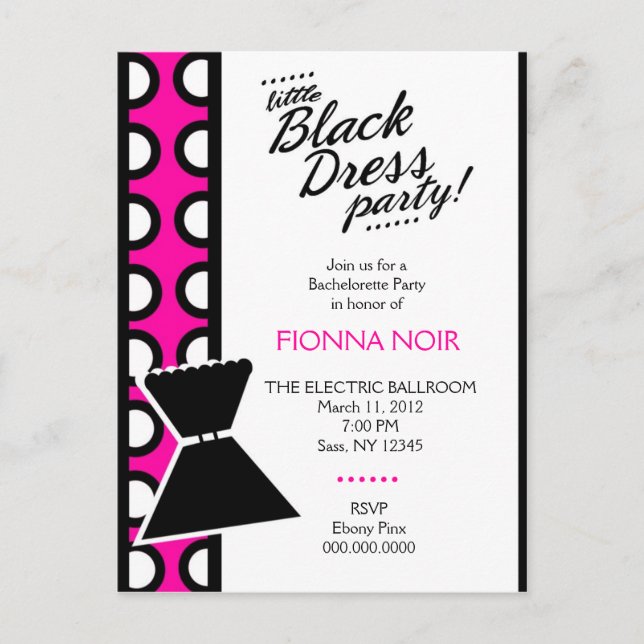 311 LITTLE BLACK DRESS INVITATION (Front)