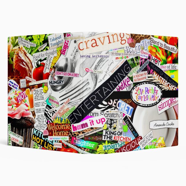 311 Live Richly, Eat Lusciously!  Avery Cookbook Binder (Background)