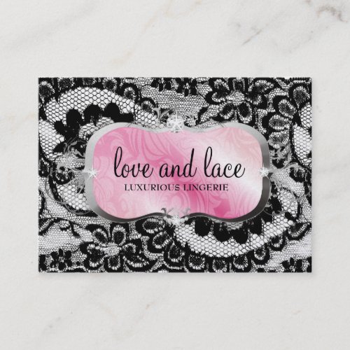 311 Love Lace - Pink Platter Metallic Paper Business Card Template