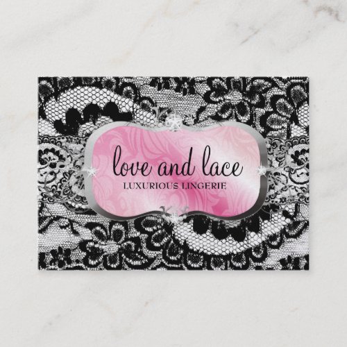 311 Love Lace Pink Platter Metallic Paper Business Cards