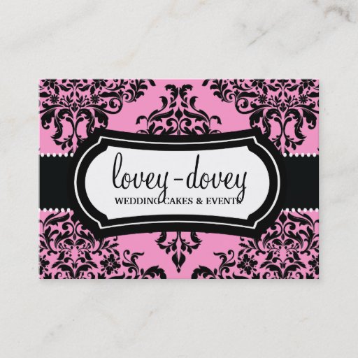 Customizable 311 Lovey Dovey Damask Appointment Card Business Card Templates