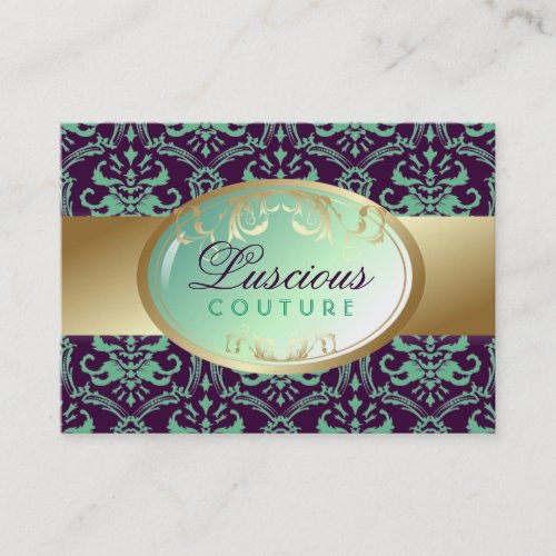 311-Luscious Glow - Teal n Purple Business Card
