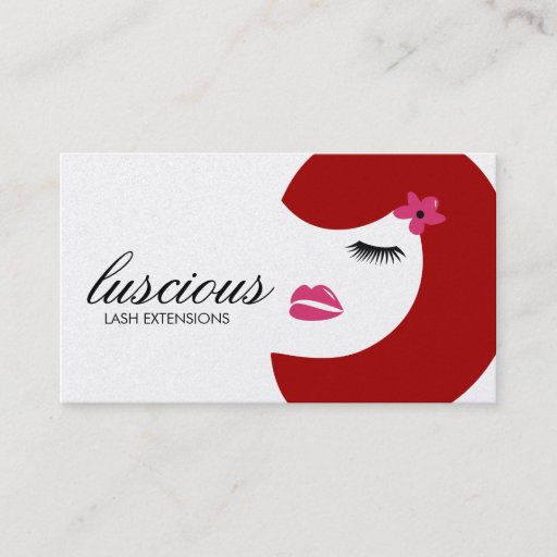 Customizable 311 Luscious Lash Red | Premium Pearl Paper Business Cards