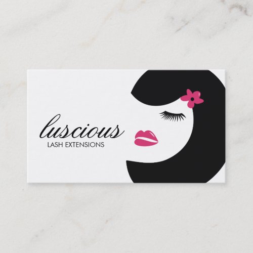 311 Luscious Lash Zebra Stripes Business Card Template