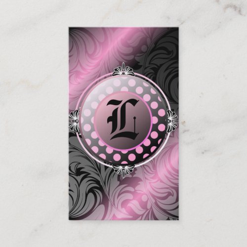 311-Luscious Molasses Monogram Business Card