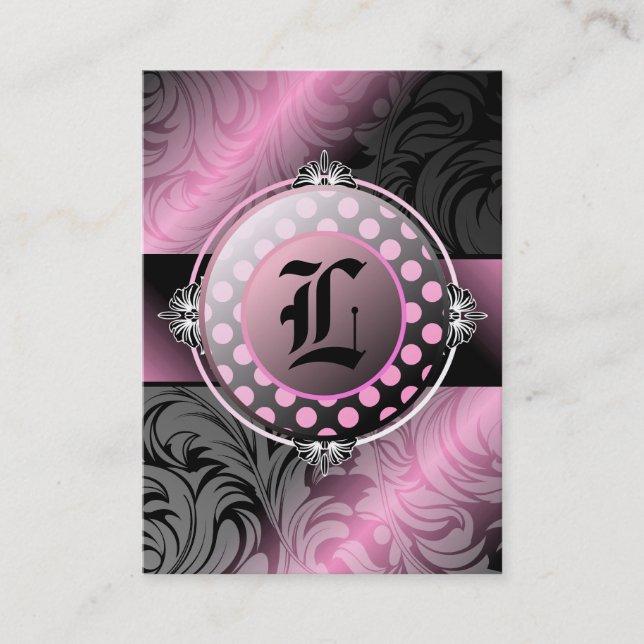 311-Luscious Molasses Monogram Business Card (Front)