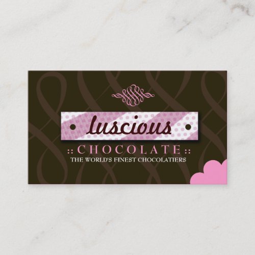 311-LUSCIOUS PINK &amp; CHOCOLATE BUSINESS CARD TEMPLATES
