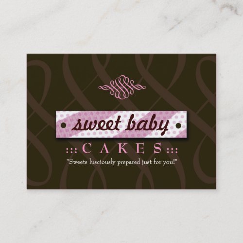 311-LUSCIOUS PINK &amp; CHOCOLATE CHUBBY BUSINESS CARD