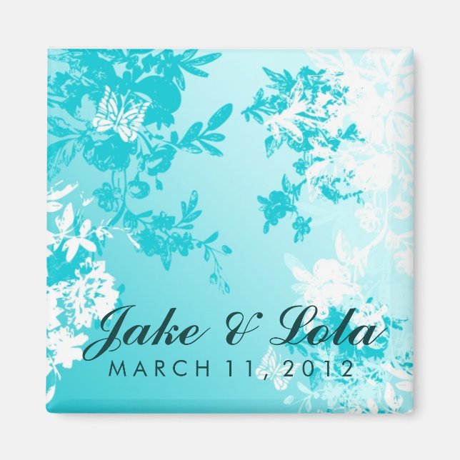 311-LUSH BLUE SAVE THE DATE MAGNET (Front)