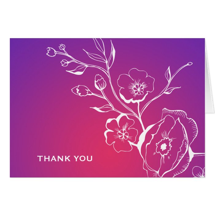 311 Lush Purple Radiance Thank you Greeting Card