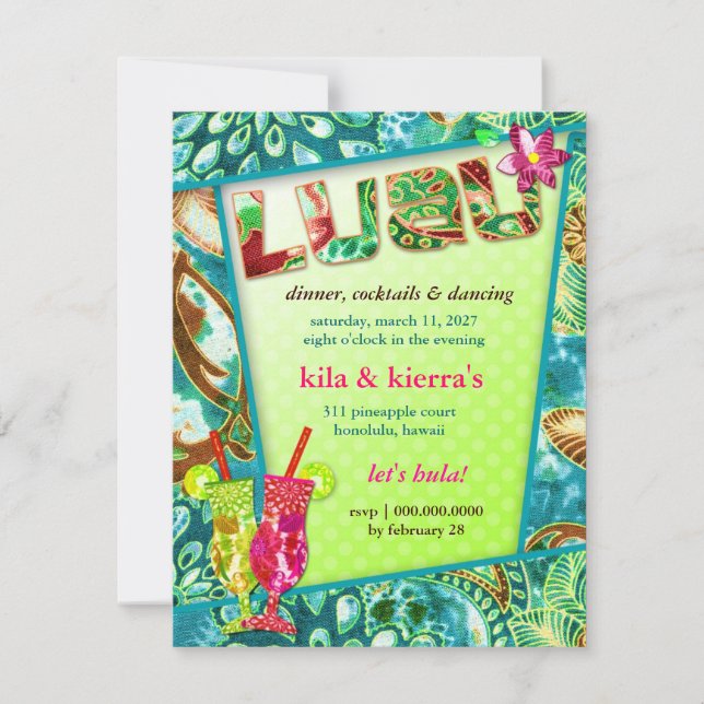 311 Lushious Luau Invitation (Front)