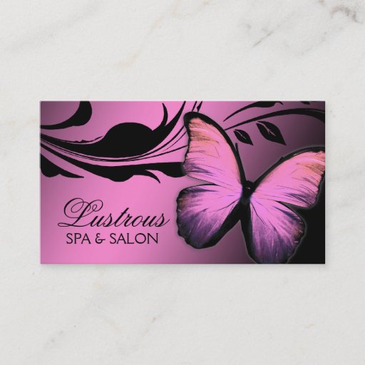 Customizable 311 Lustrous Butterfly Pink Pout Business Cards