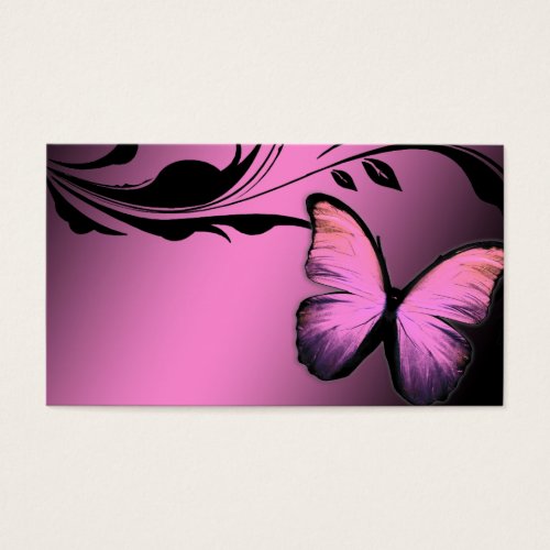311 Lustrous Butterfly Pink Pout Name Card Business Card Templates
