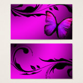 311 Lustrous Butterfly Pink & Purple Name Card (Front & Back)