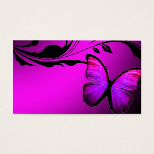 311 Lustrous Butterfly Pink  Purple Name Card
