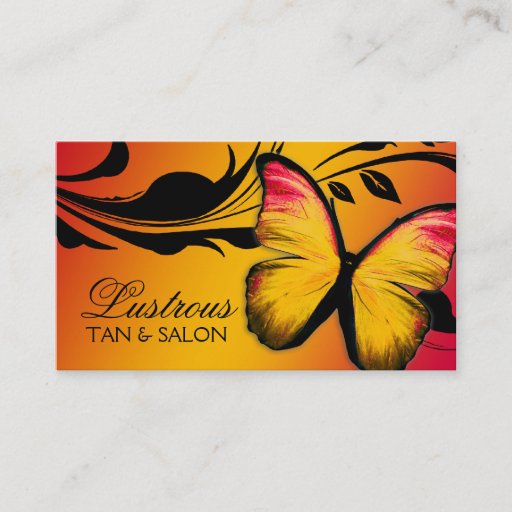 Customizable 311 Lustrous Butterfly Sunset Business Card Templates
