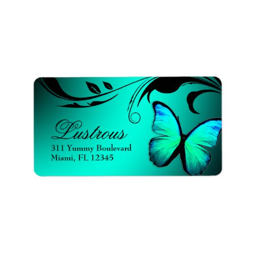 311 Lustrous Butterfly Turquoise Blue Label