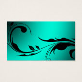 311 Lustrous Butterfly Turquoise Blue Name Card (Back)