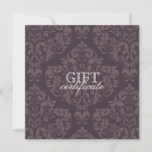 311 Luxuriously Purple Gray Certificate Custom Invites