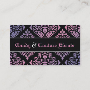 311 Luxuriously Vincelette Damask Pink Purple Business Card