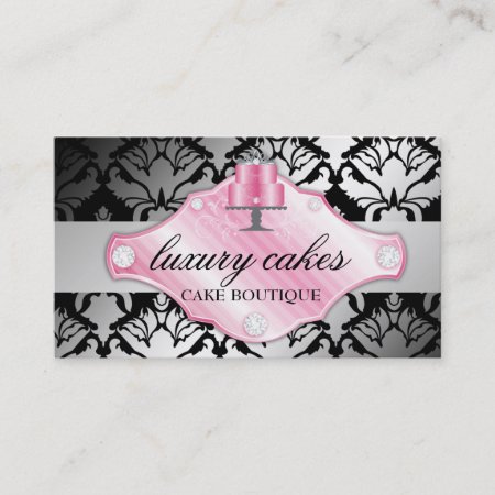 311 Luxury Cakes Damask Shimmer Business Card