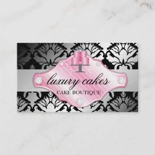 311 Luxury Cakes Damask Shimmer Business Cards