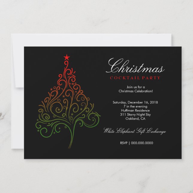 311-Magical Christmas Tree Invite (Front)