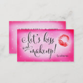 311 Makeup Artist Lets Kiss and Makeup Business Card (Front/Back)
