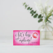 311 Makeup Artist Lets Kiss and Makeup Business Card (Standing Front)